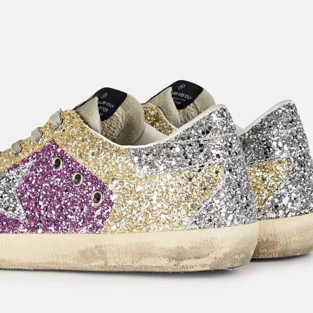 Golden Goose Glitter Sneakers - Silver, Purple, Gold - Picture 6 of 9